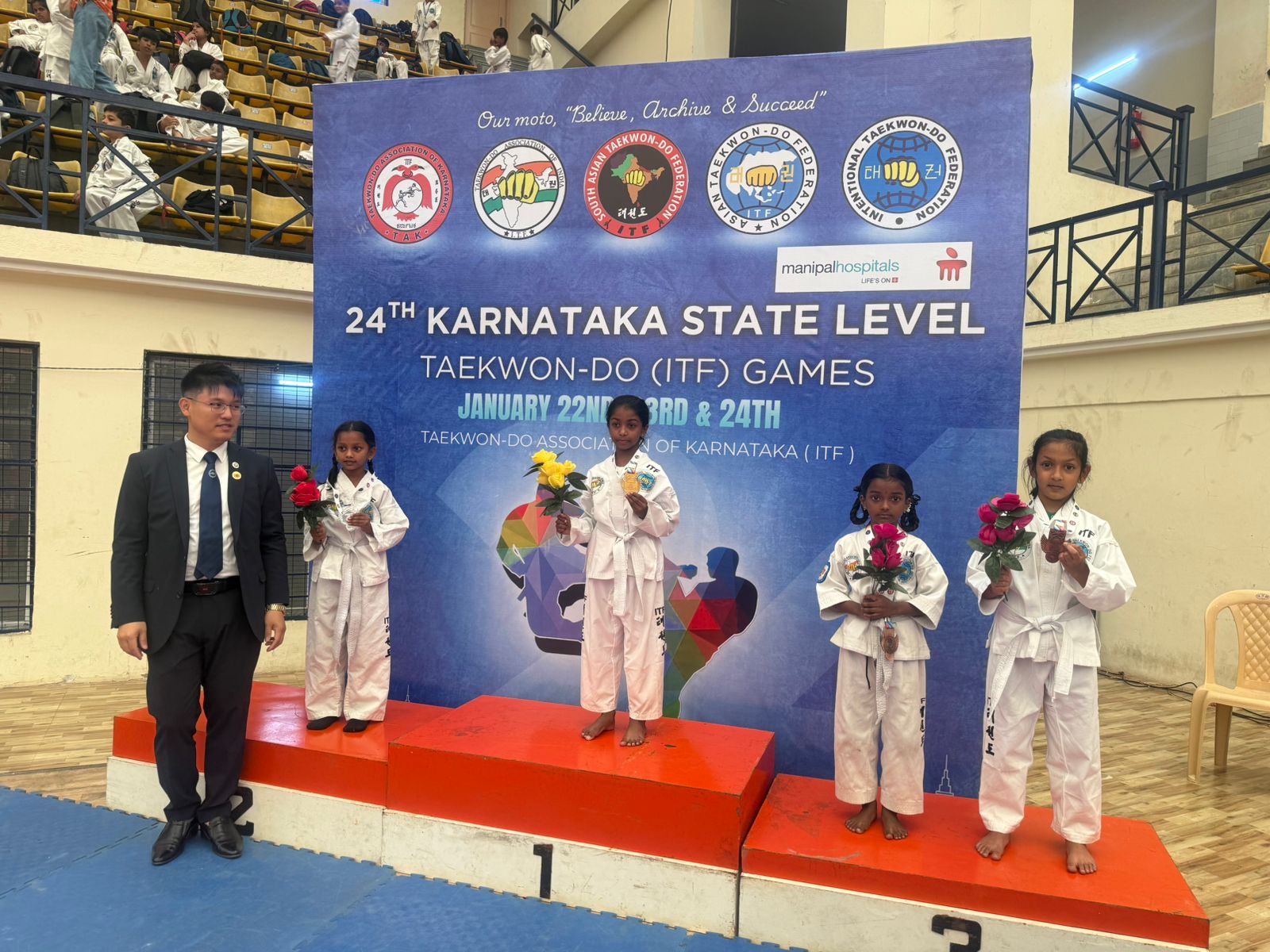 TSUS Bengaluru Shines at State-Level Taekwondo Championship